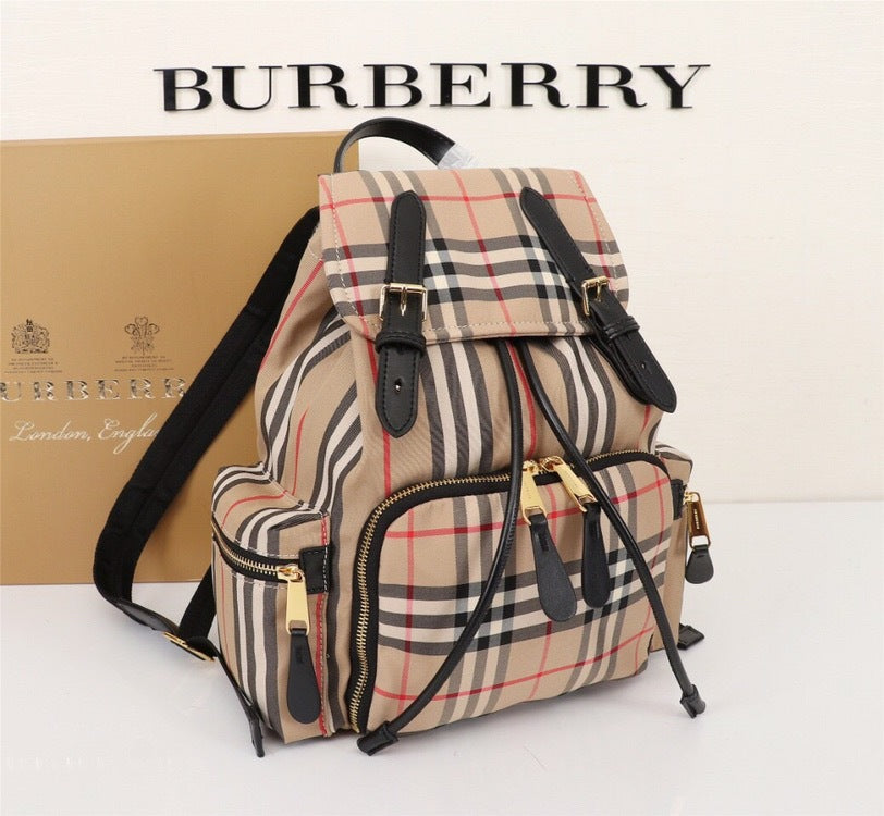 Rucksack  Plaid Multi-Pocket Backpack