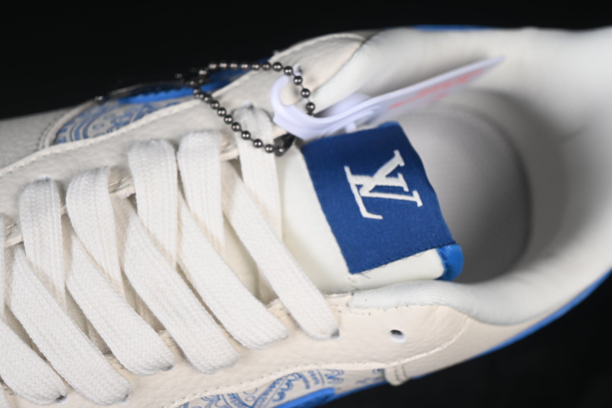 Custom Low-Top Sneaker – White & Blue