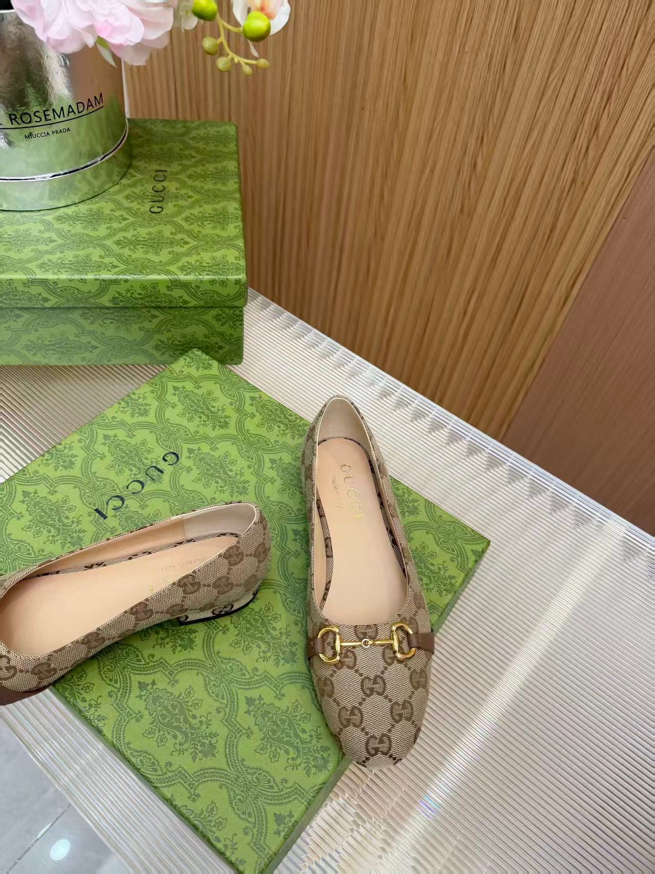 Monogram Ballet Flats