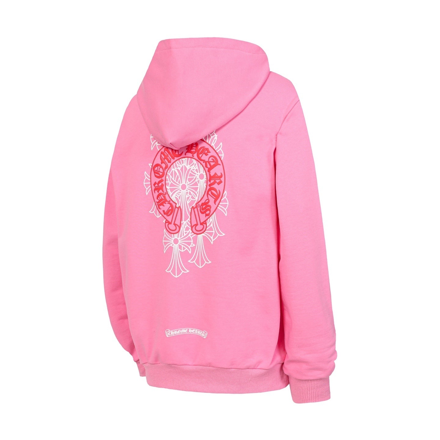 Pink Heavyweight Hoodie with Red Graphic Logo – Premium Streetwear Style - TruVybe Essentials