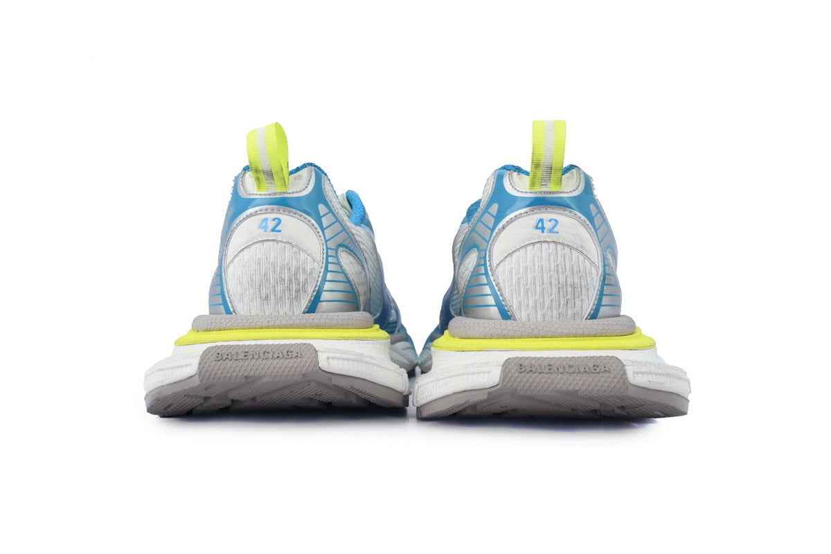 Luxury Runner Sneaker – White Blue Yellow Edition - TruVybe Essentials