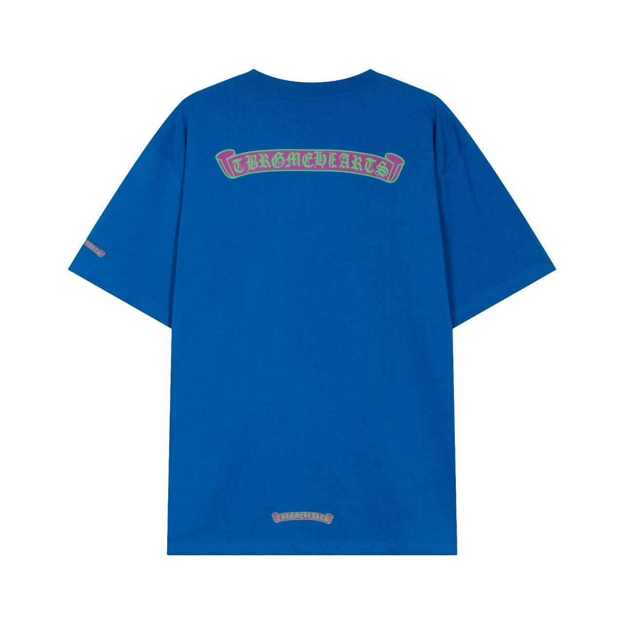 Scroll Graphic Pocket T-Shirt – Pink & Blue Streetwear Tee - TruVybe Essentials