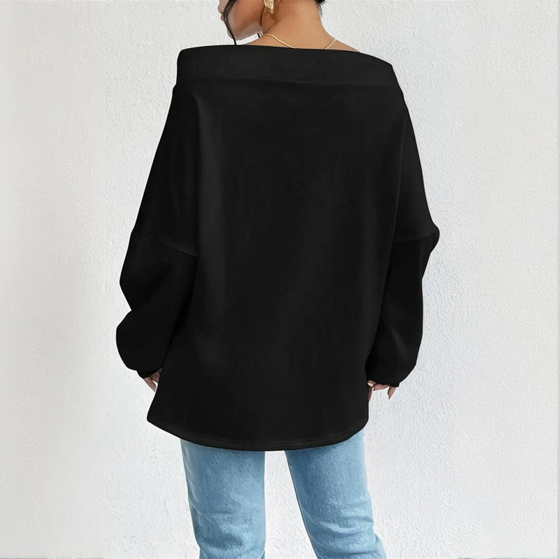 Plus Size Off Shoulder Pullover