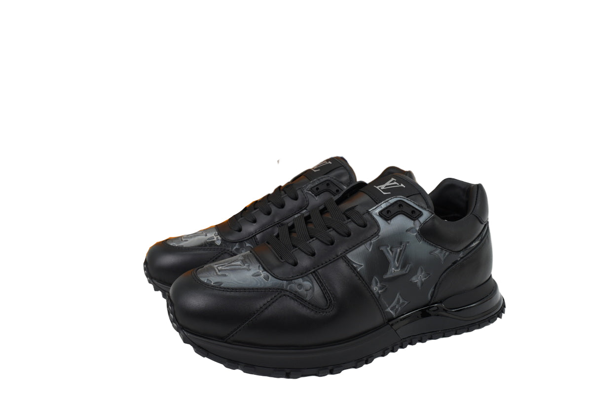 black leather sneaker