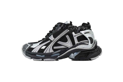 772774 W3RMU 1100 Luxury Runner Sneaker – Black Silver Reflective Performance Edition - TruVybe Essentials