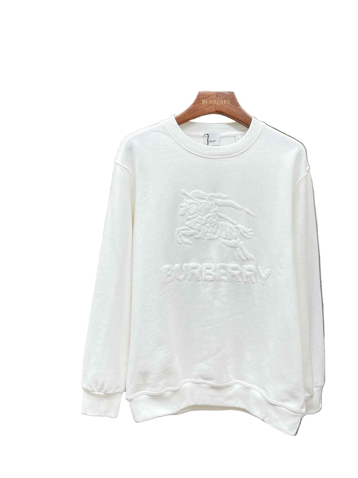 Luxury Cotton Sweatshirt – Chalk White Patch Detail Edition - TruVybe Essentials