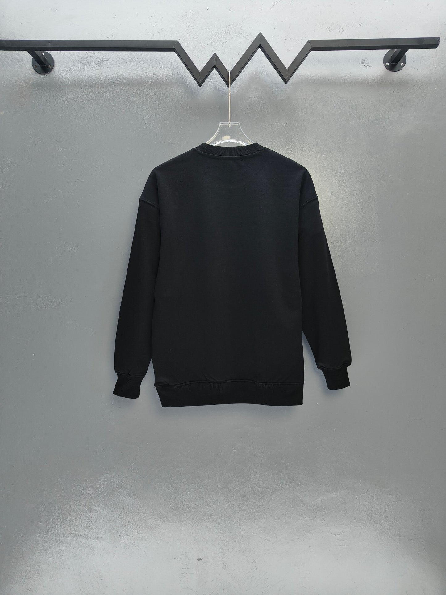 Luxury Logo Cotton Sweatshirt – Blue Emblem in White or Black