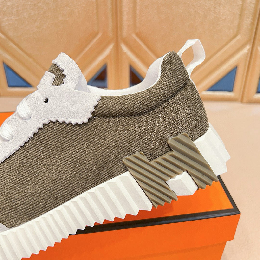 Chunky Sole Sneakers – Premium Leather Low Top