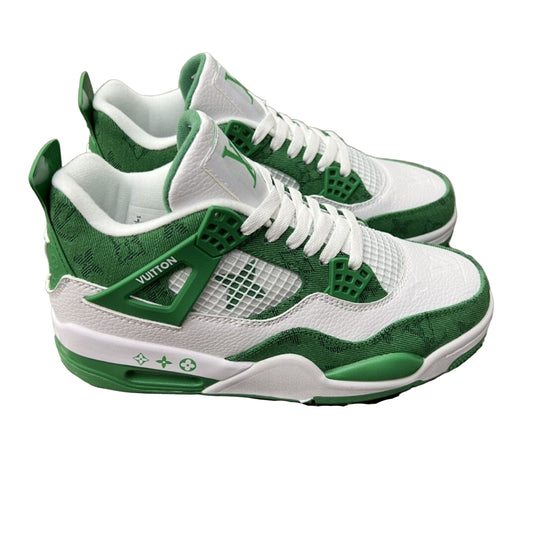 LV x AJ 4 Retro – Green/White Edition Custom