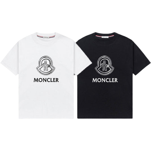 Monclear Logo  T Shirt Black/White - TruVybe Essentials