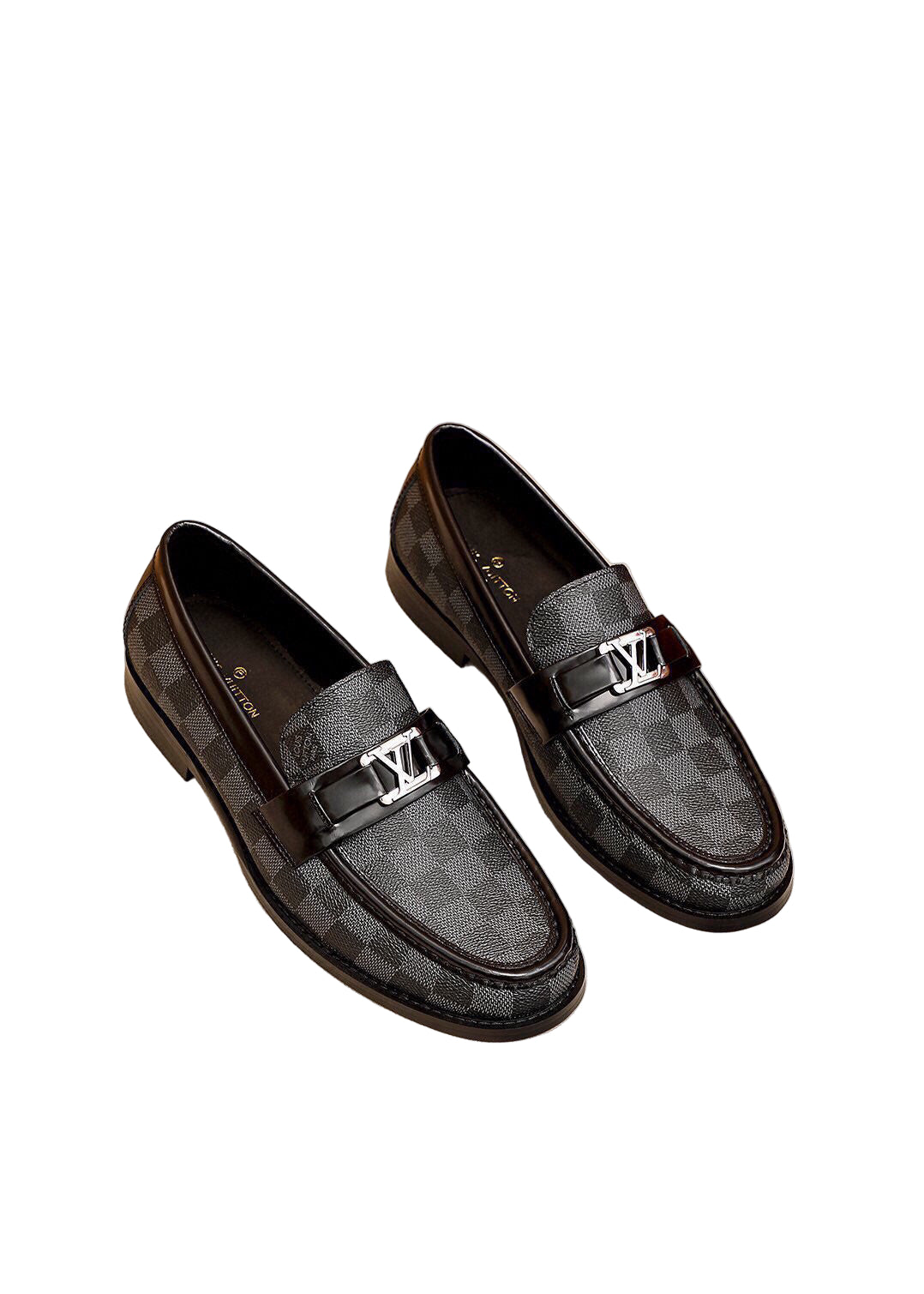 Major Loafer Damier Canvas & Dark-Brown Glazed Calf-Leather