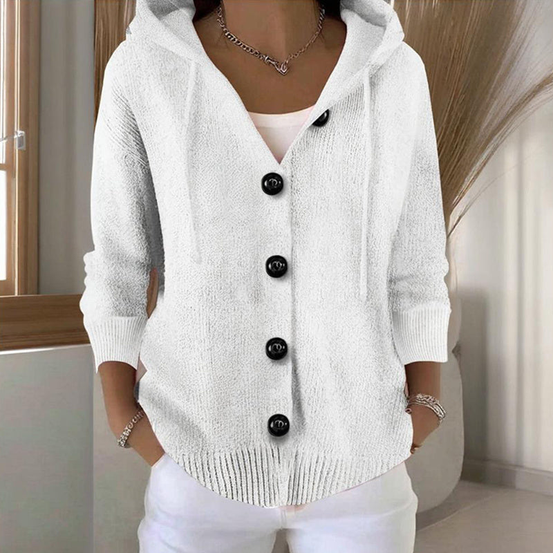 Women’s Button-Down Hoodie Cardigan Sweater Coat