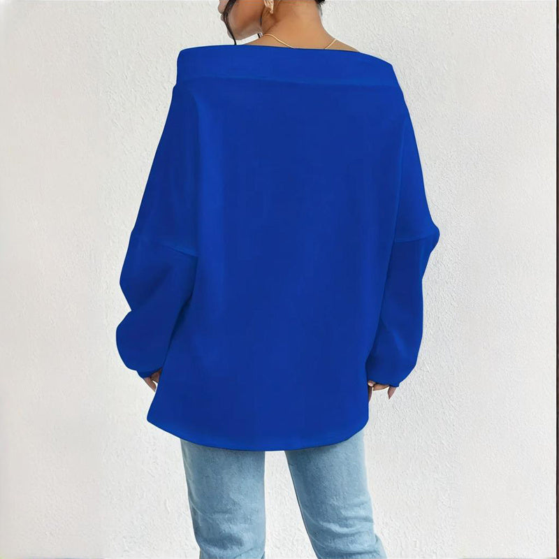 Plus Size Off Shoulder Pullover