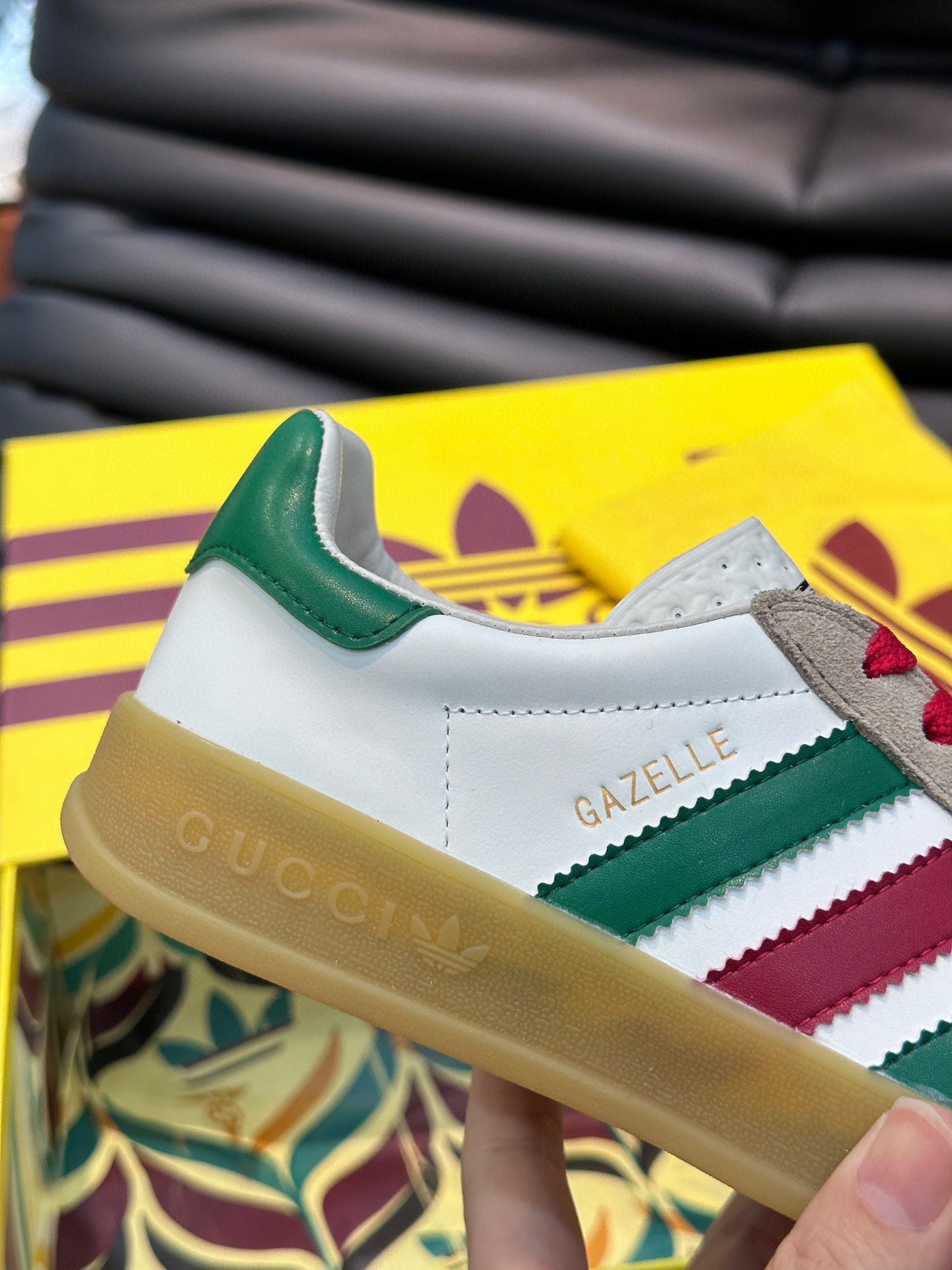 Custom Retro Stripe Low-Top Sneakers – Red, Green & White