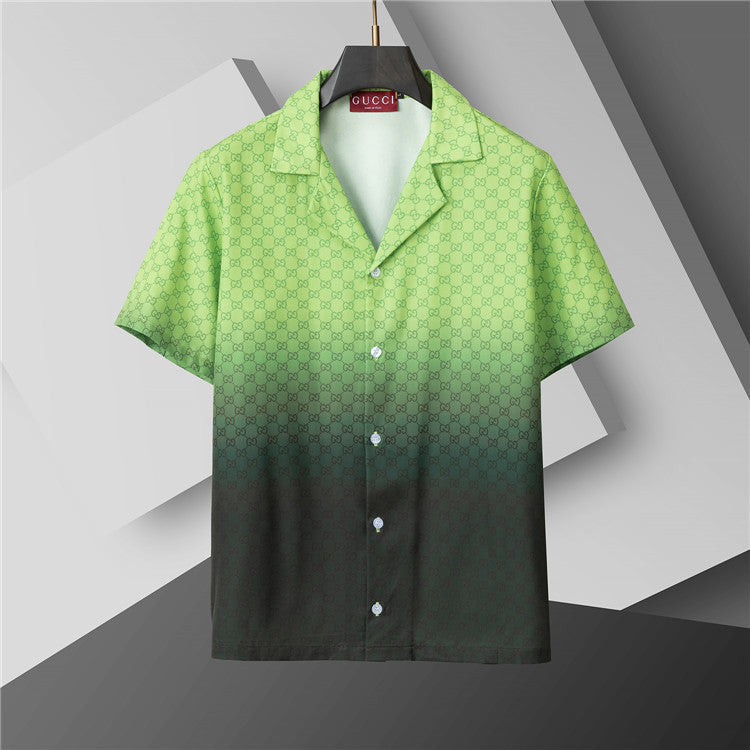 Luxury Gradient Green 2-Piece Summer Short Set