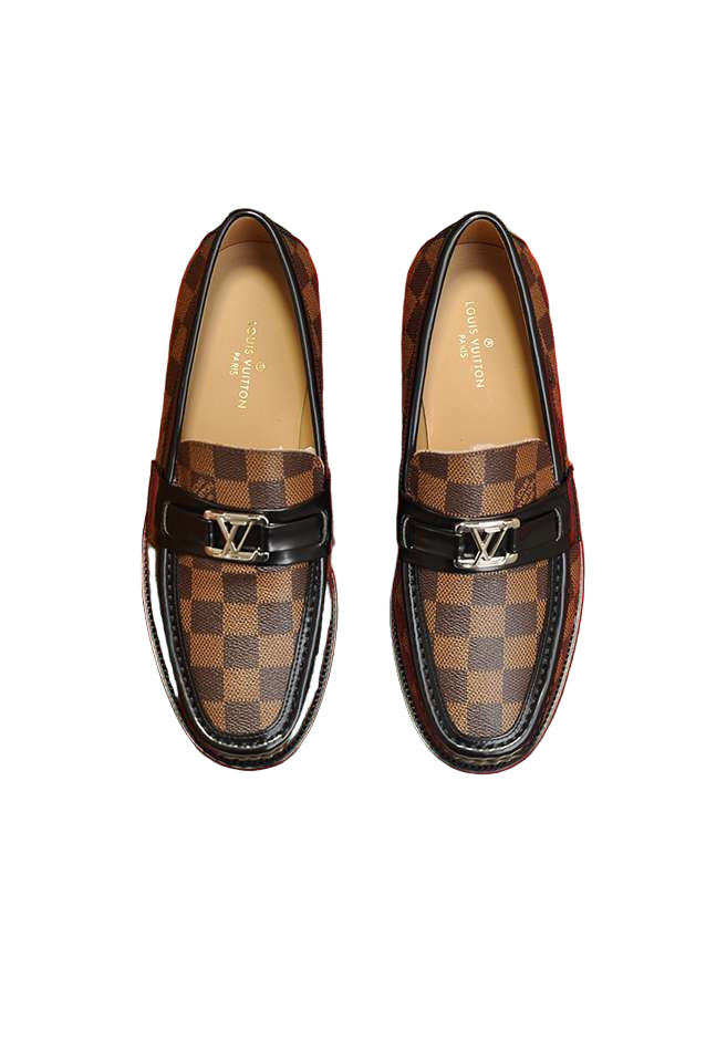 Major Loafer – Damier Canvas & Dark Brown Calf Leather with  Initials