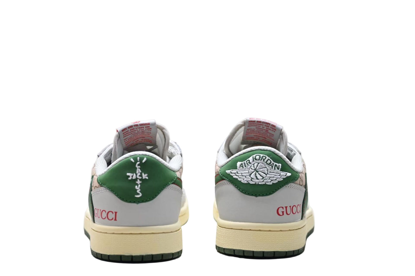 Travis Scott x Air Jordan 1 Retro Low OG “Cactus Jack” – Custom Gucci Edition