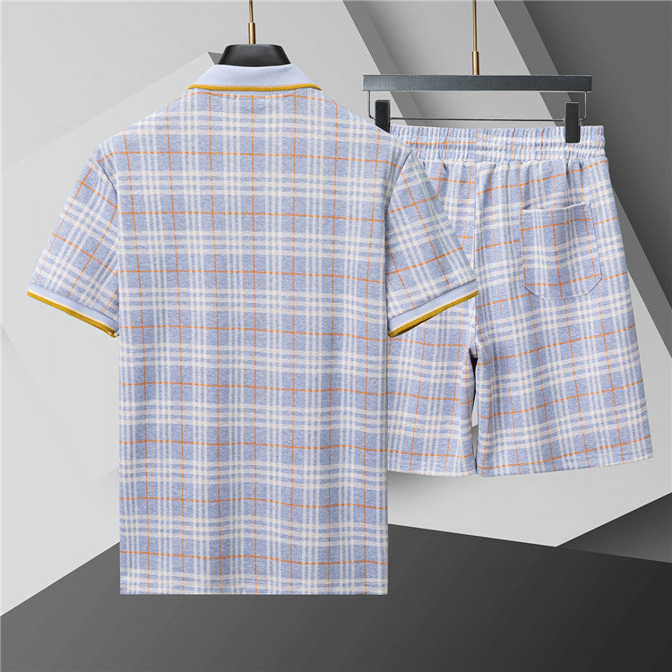 Classic Plaid Polo & Shorts Set