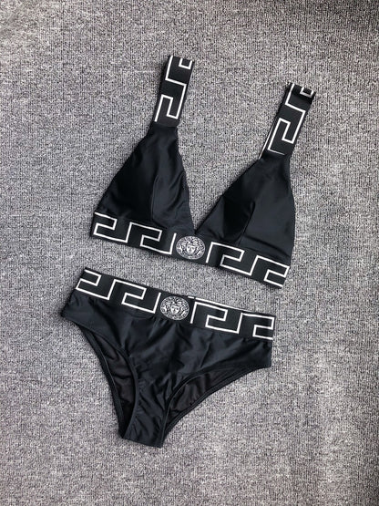 Womens Greca Two-Piece Bikini Set - Swimwear