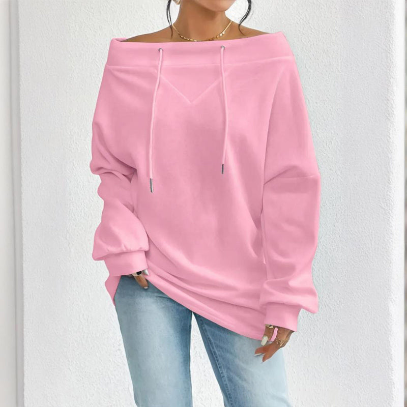 Plus Size Off Shoulder Pullover