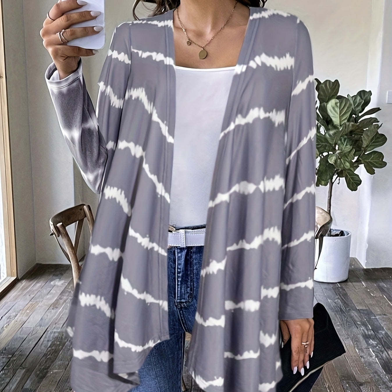 Women’s Printed Open Jacket