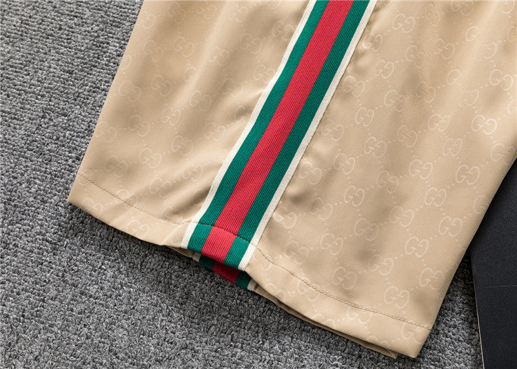 Stripe Detail Swim Shorts with Drawstring Waist