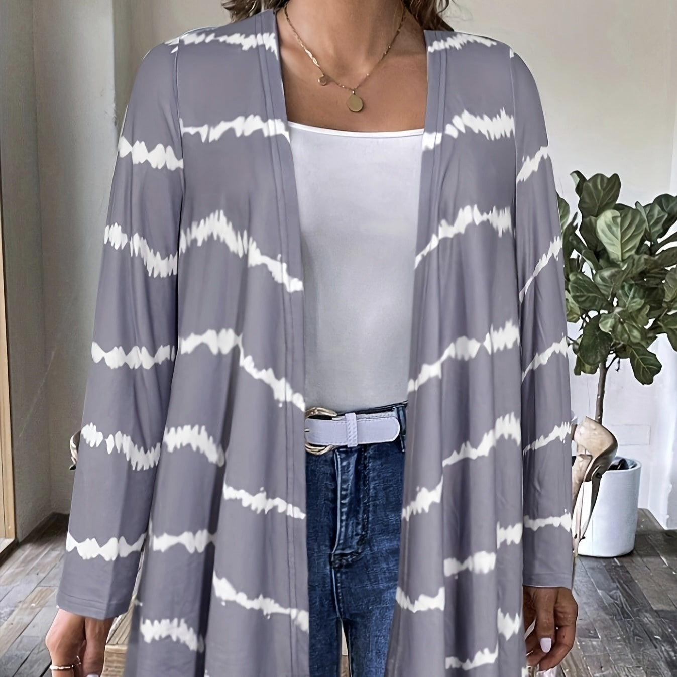 Women’s Printed Open Jacket