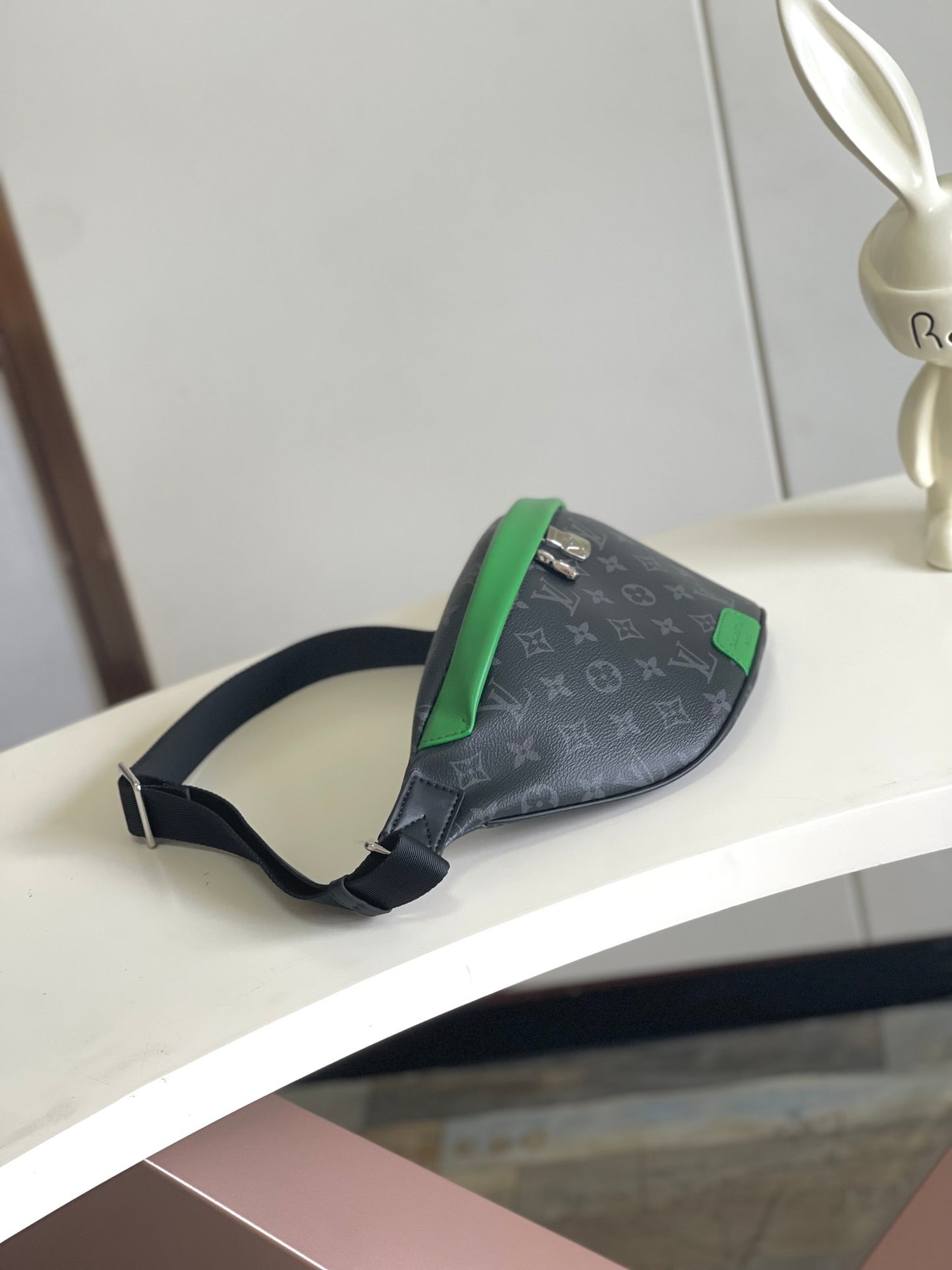 Black & Green Monogram Belt Bag Crossbody for Men & Women
