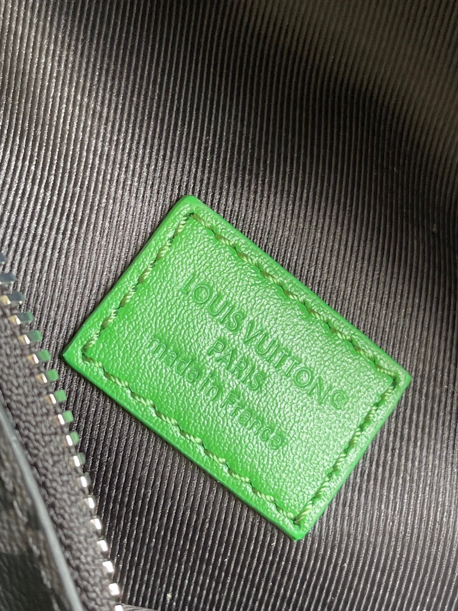 Black & Green Monogram Belt Bag Crossbody for Men & Women