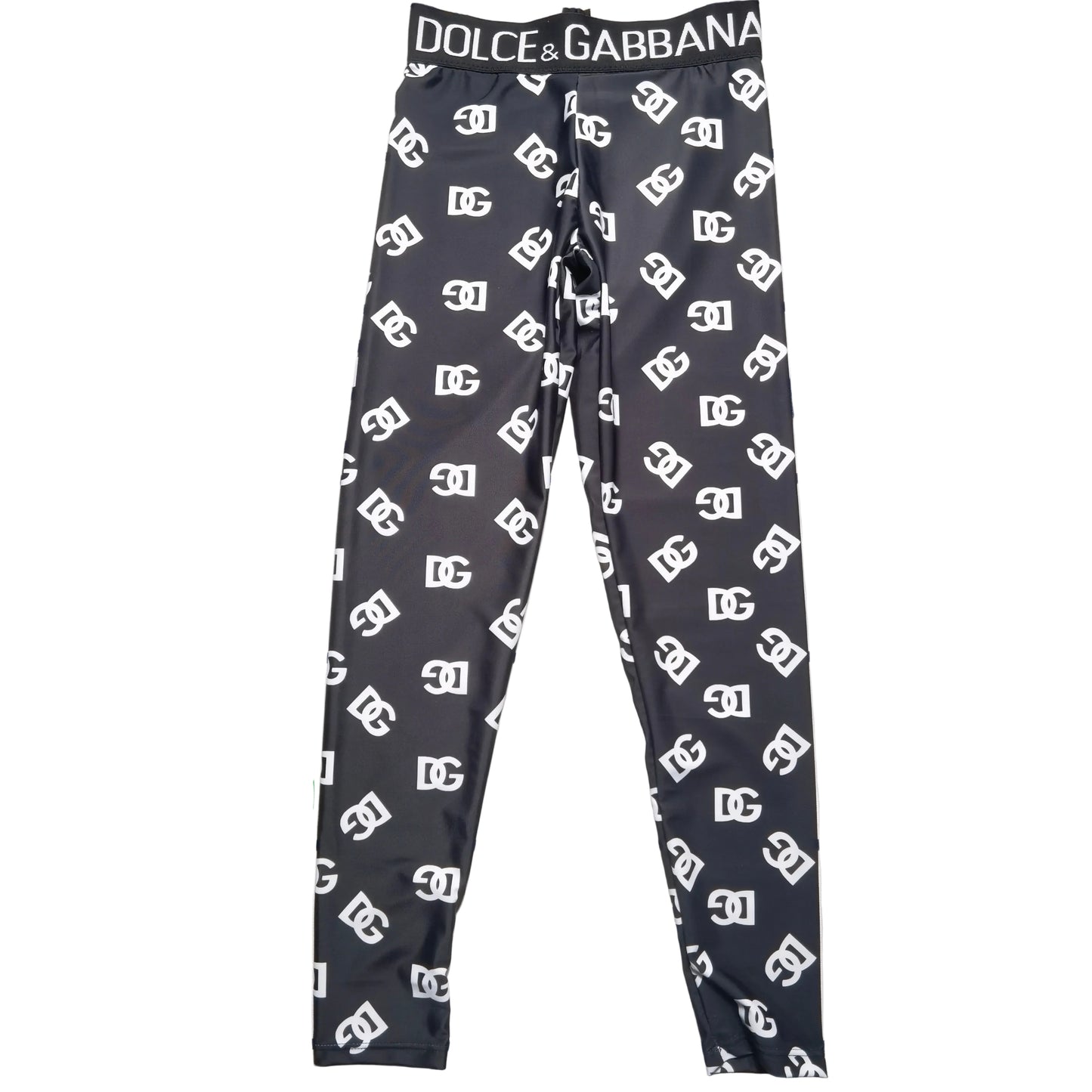 Black & White Monogram Print 2-Piece Activewear Set pants