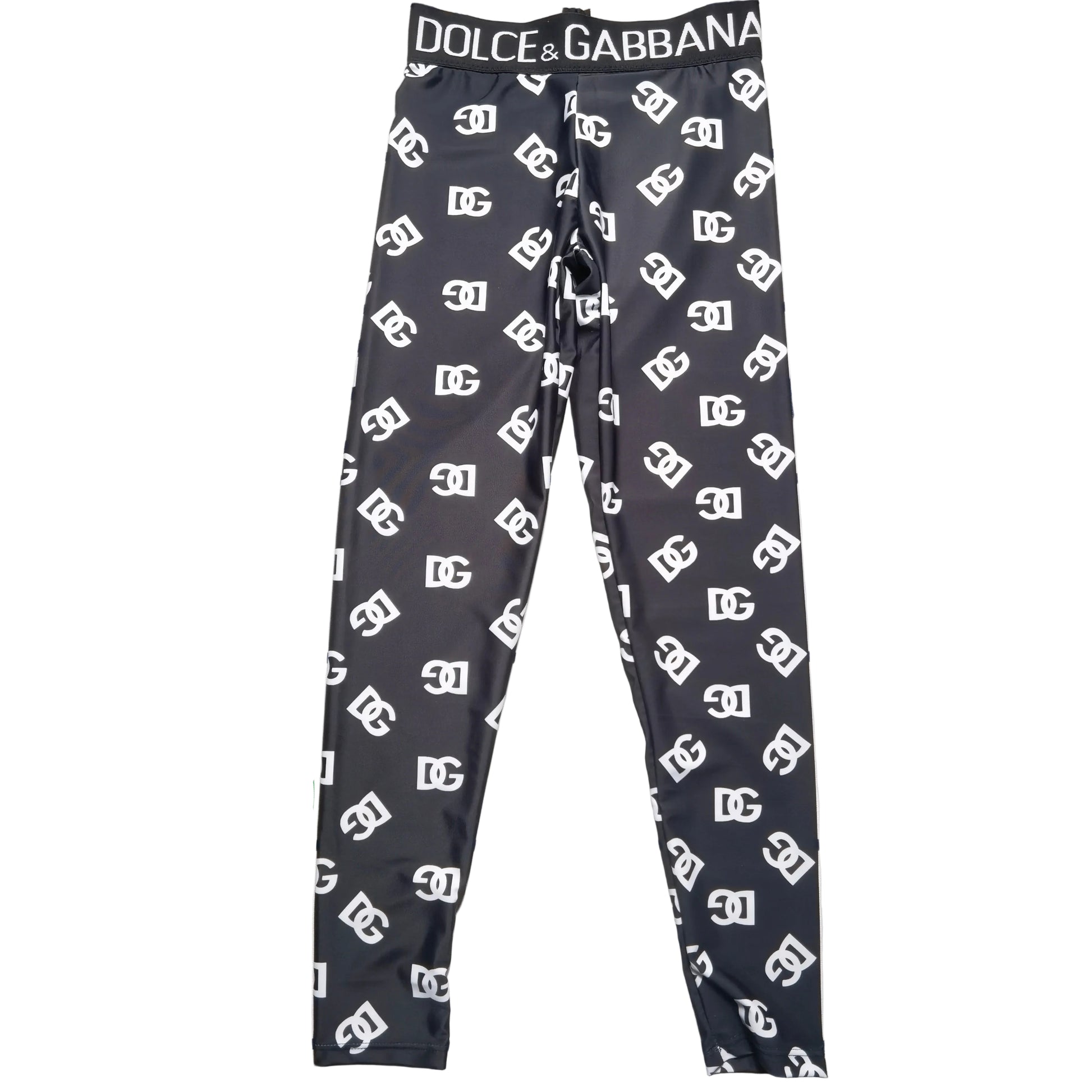 Black & White Monogram Print 2-Piece Activewear Set pants