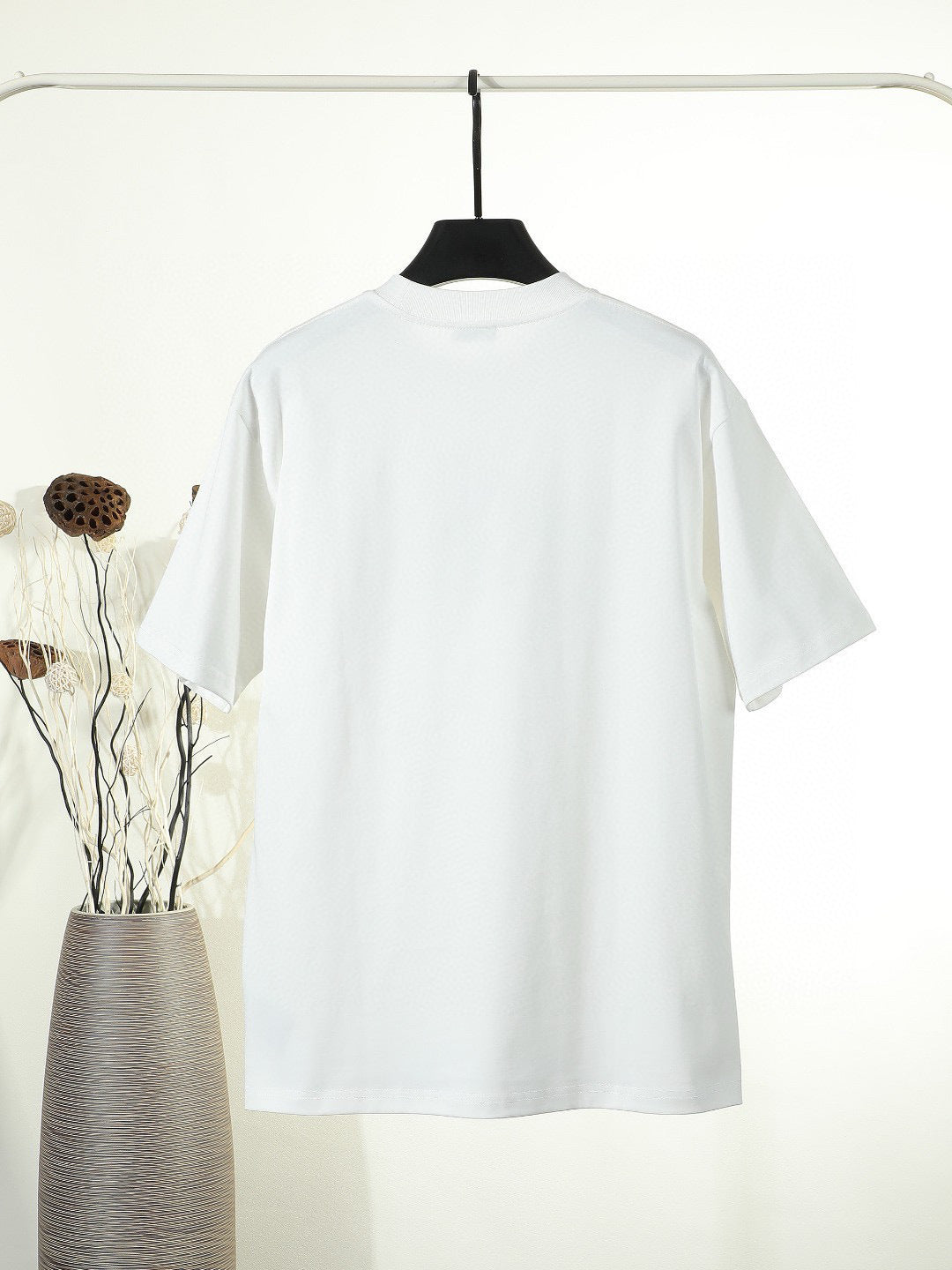 Black or White Distressed Letter Graphic T-Shirt with Color Accents