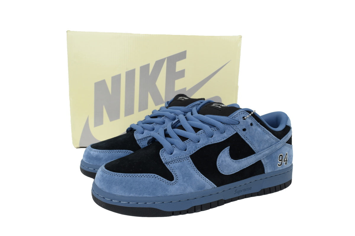Blue Suede Low-Top Street Sneaker
