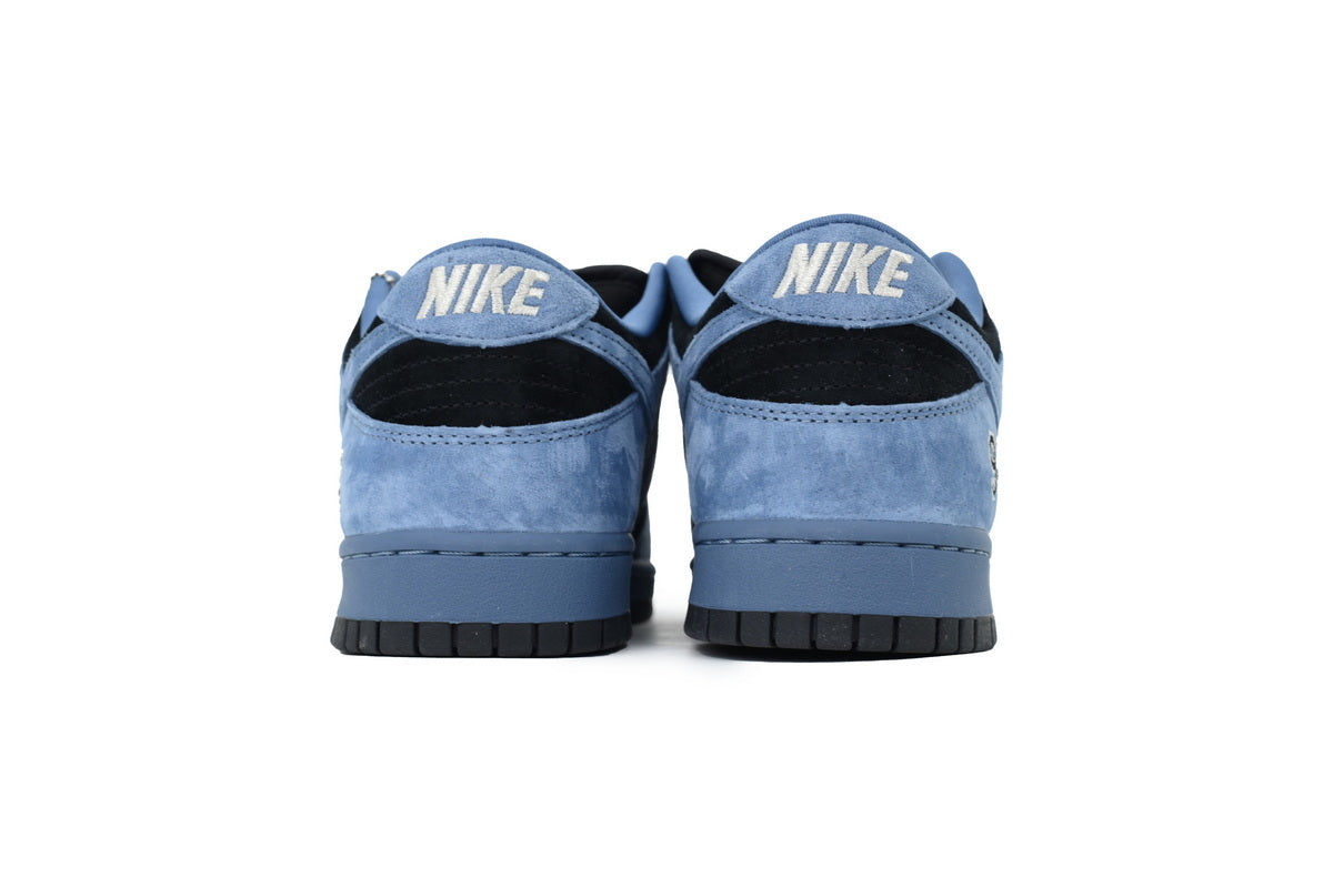 Blue Suede Low-Top Street Sneaker