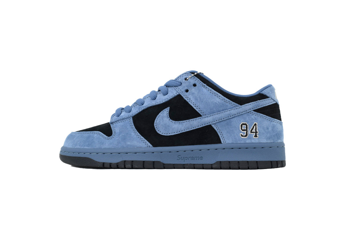 Blue Suede Low-Top Street Sneaker side 