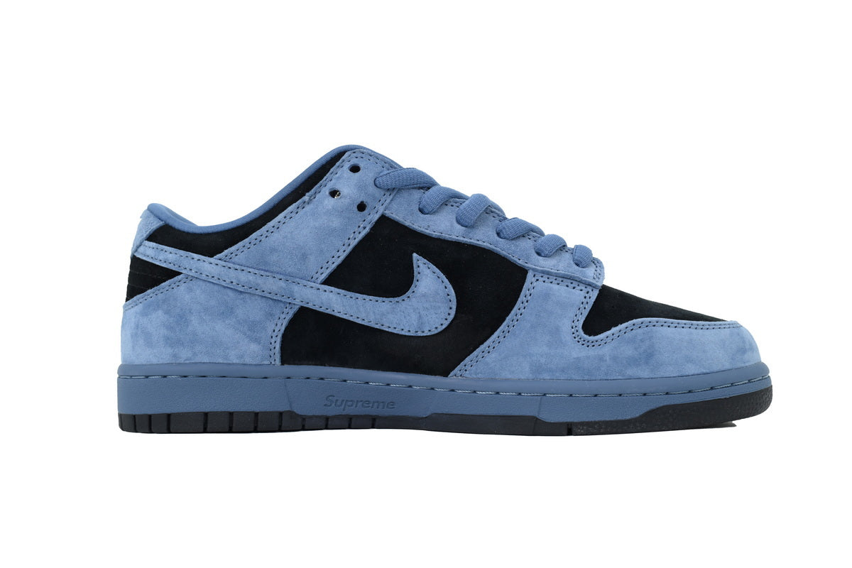 Blue Suede Low-Top Street Sneaker