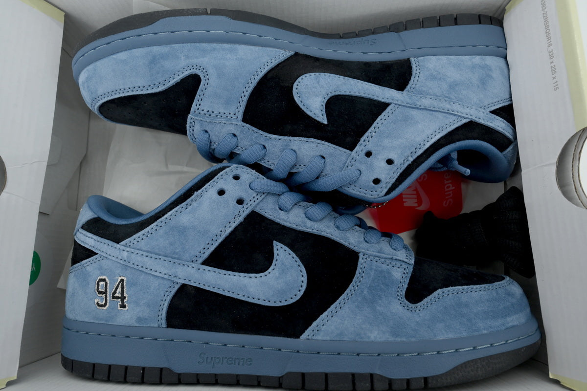 Blue Suede Low-Top Street Sneaker