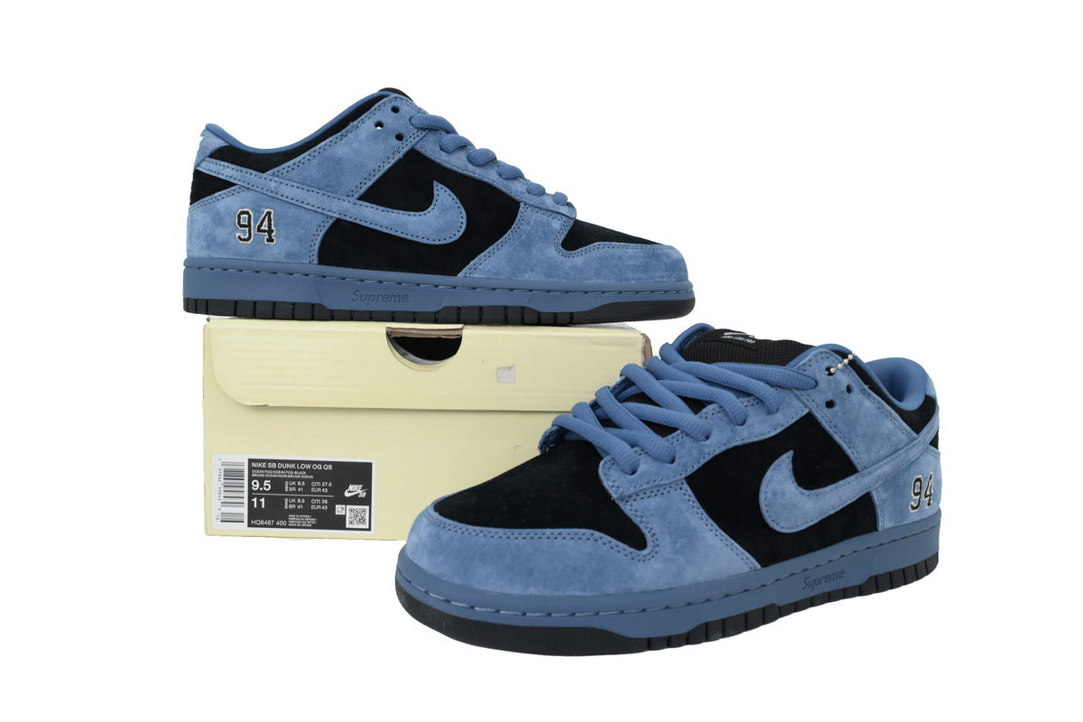Blue Suede Low-Top Street Sneaker