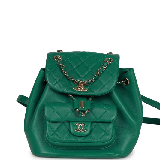 Chanel Small Duma Backpack AS2908 – Green Lambskin & Gold Hardware