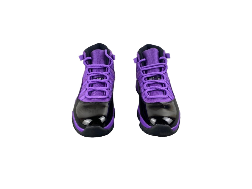 CT8012-500 Purple/Black Mid-Top Basketball Sneakers - TruVybe Essentials