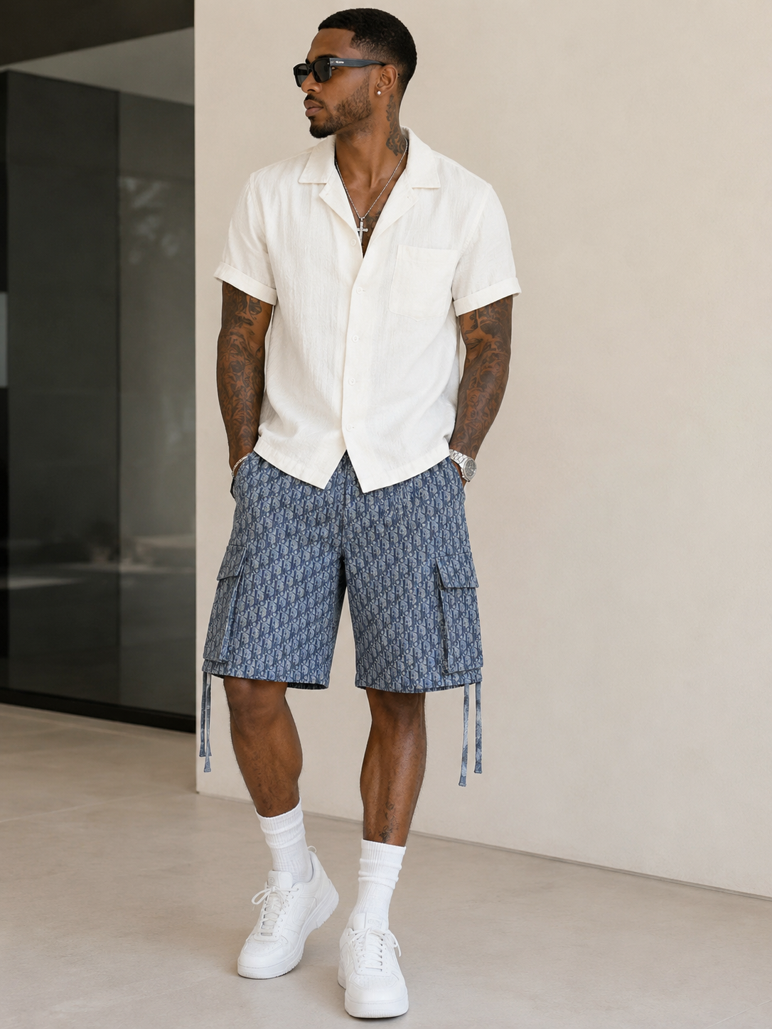 Monogram Cargo Shorts