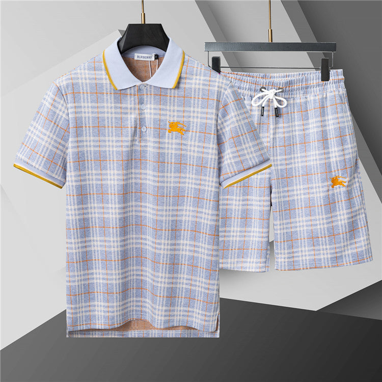 Classic Plaid Polo & Shorts Set