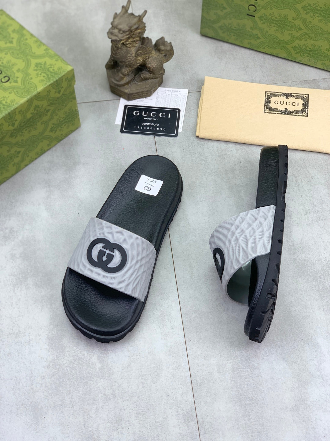 Custom Comfort Slide Sandals Textured