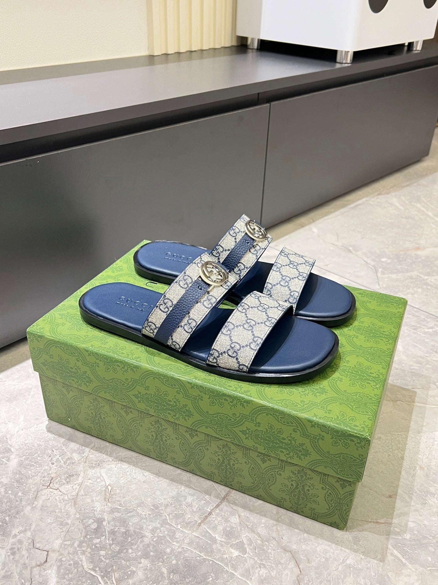 Custom Double Strap Slide Sandals