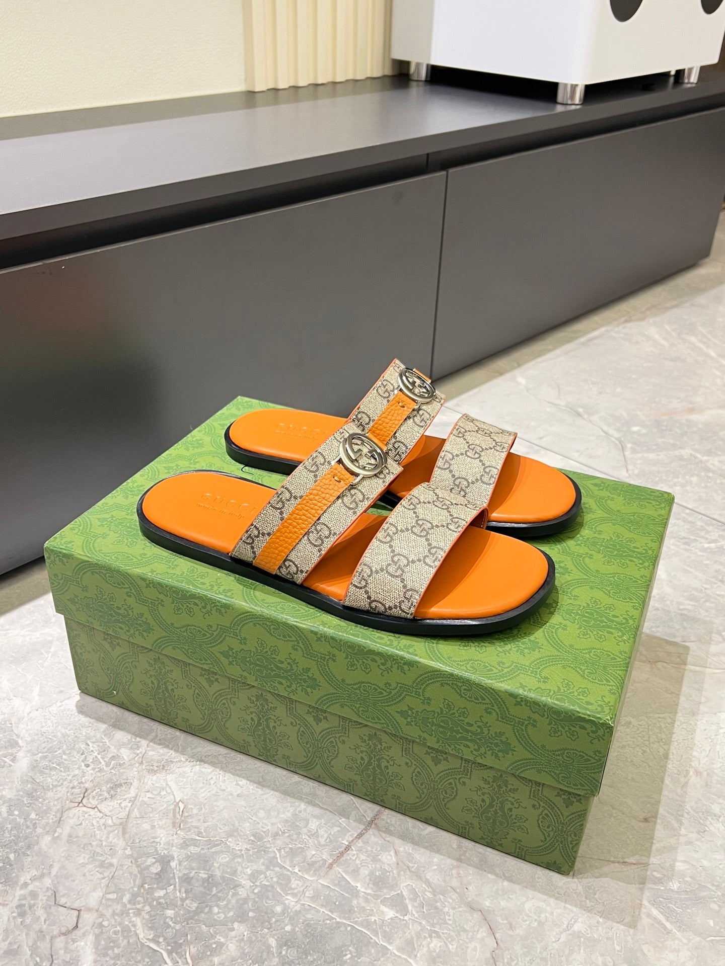 Custom Double Strap Slide Sandals