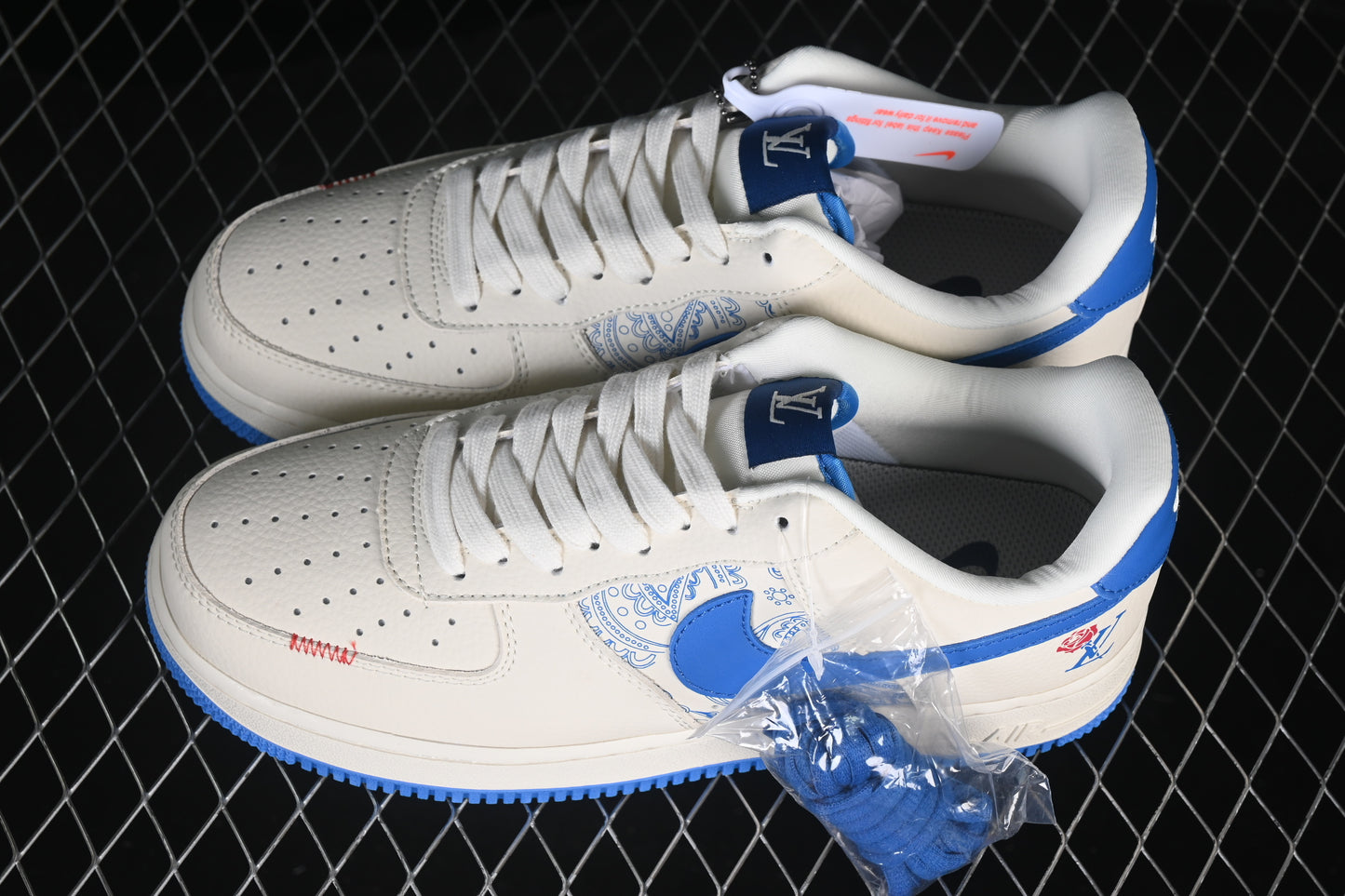 Custom Low-Top Sneaker – White & Blue
