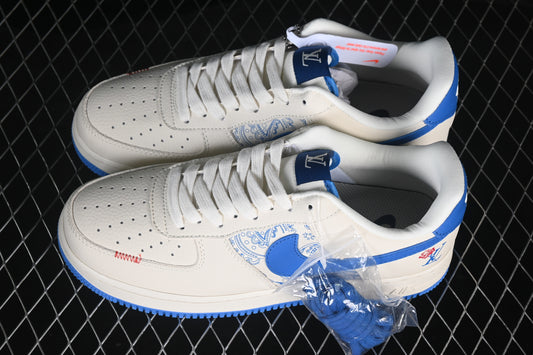 Custom Low-Top Sneaker – White & Blue