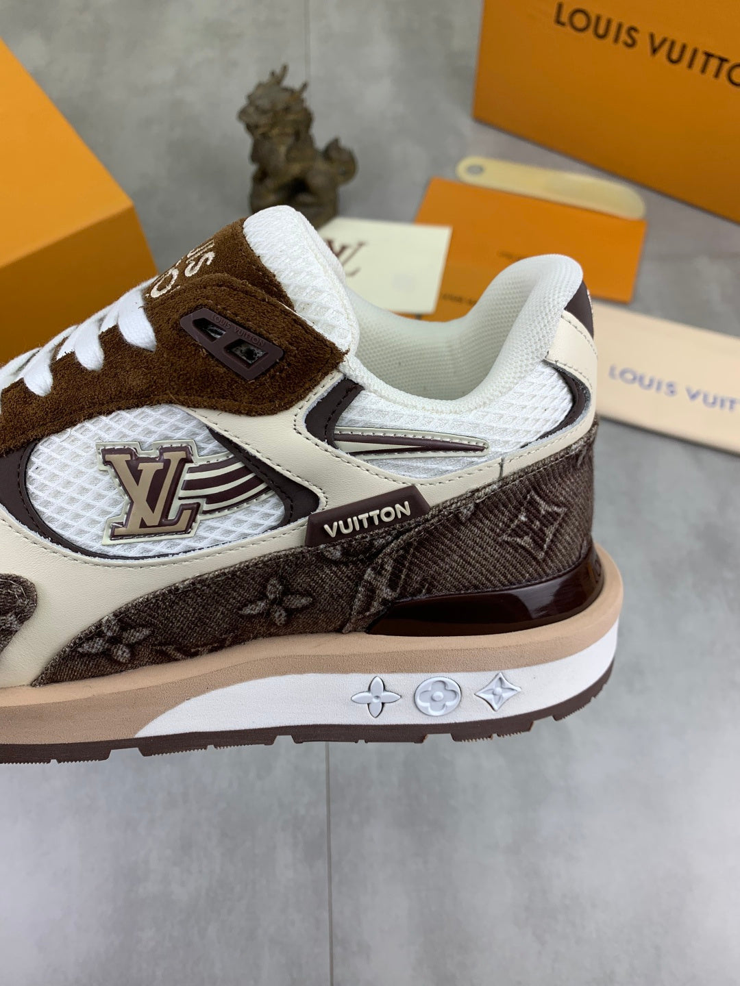 Custom Monogram Mesh Runner Sneakers