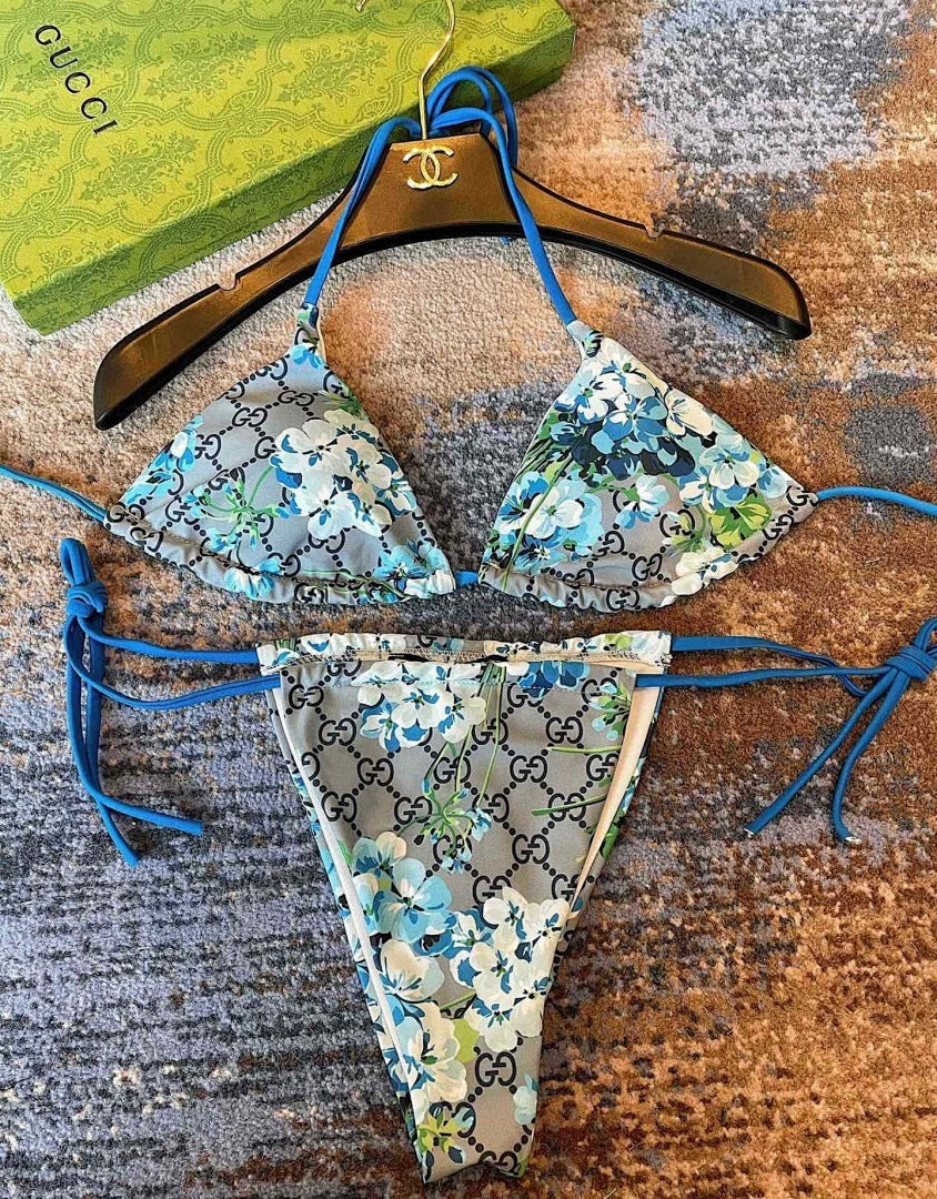 Floral Tie-Side Bikini Set