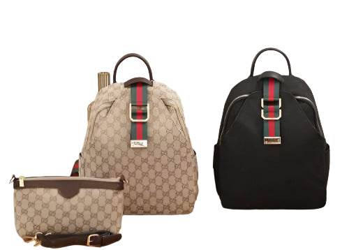 Gucci GG-Canvas Backpack with Sling Bag – Luxury Function Meets Signature Style